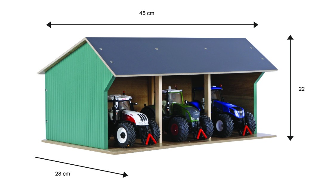 Landbouwloods voor tractoren klein 45x28x22cm - 1:32