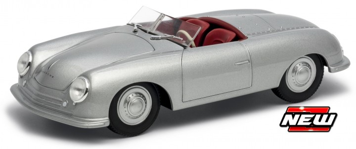 Porsche 356 Nr.1 Roadster 1948 Zilver - 1:24