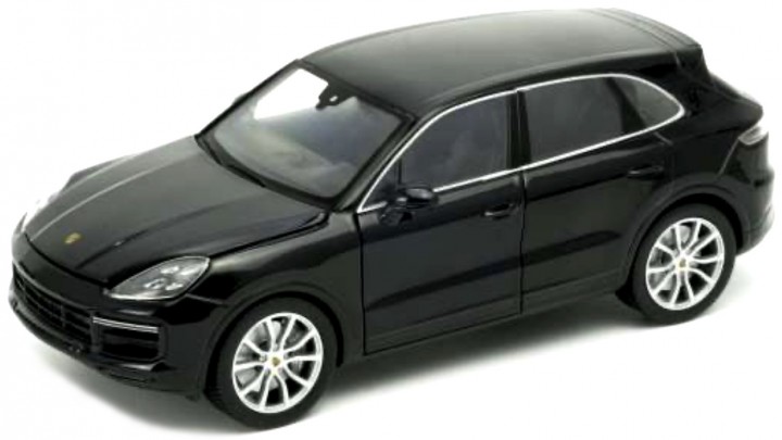 Porsche Cayenne Turbo Zwart - 1:24