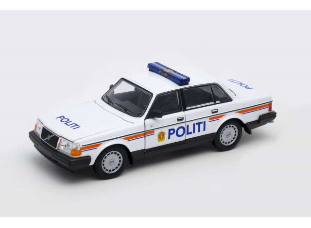Volvo 240 GL Norway Police Wit - 1:24