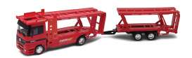 Mercedes-Benz Actros Car Transporter with Trailer Red - 1:32