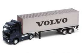 Volvo FH12 Globetrotter XL met Trailer Zwart - 1:32