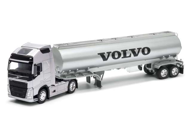 Volvo FH 4x2 Zilver met Tanktrailer Zilver - 1:32