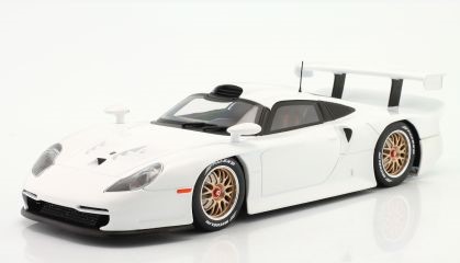 Porsche 911 GT1 Plain Body Version 1997 Wit - 1:18