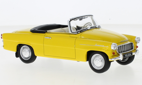 Skoda Felicia Cabriolet 1959 Geel - 1:24