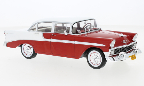 Chevrolet Bel Air 4-door Sedan Rood/Wit - 1:24