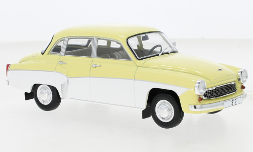 Wartburg 312 1965 Lichtgeel/Wit - 1:24