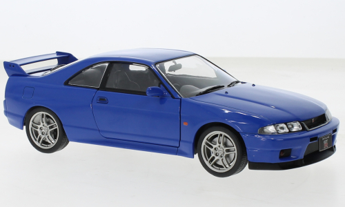 Nissan Skyline R33 GT-R 1997 Blauw - 1:24