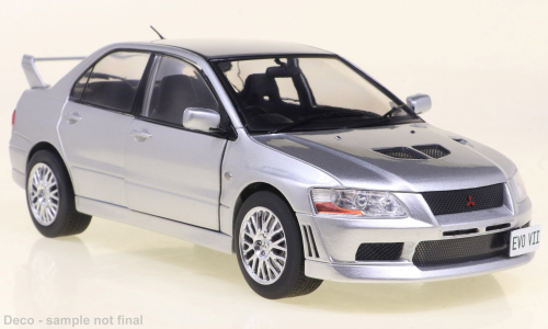 Mitsubishi Lancer Evolution VII 2001 Zilver - 1:24