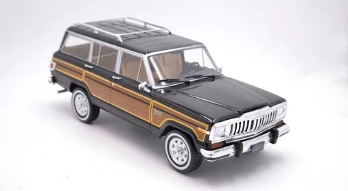 Jeep Grand Wagoneer 1981 Zwart/Bruin - 1:24