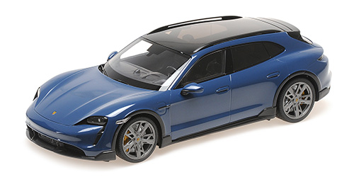 Porsche Taycan Cross Tourismo Turbo S 2021 Blauw Metallic - 1:18