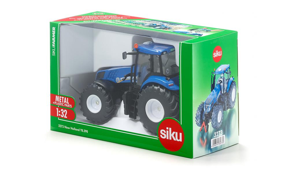 10x New Holland T8.390 + Gratis 1x ROS Kuhn GF 13003 T - 1:32