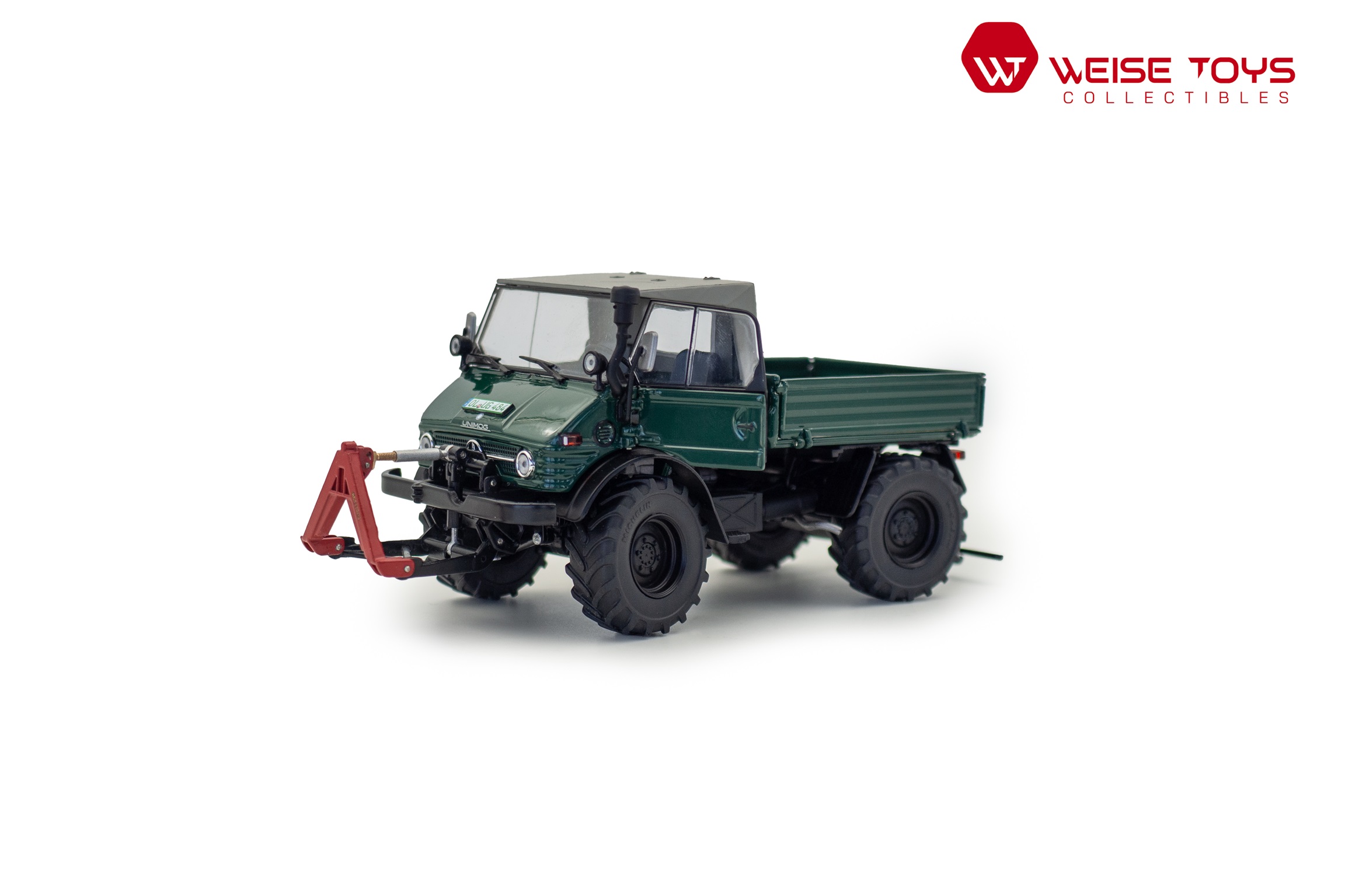 Unimog 406 met Soft-top Mosgroen - 1:32